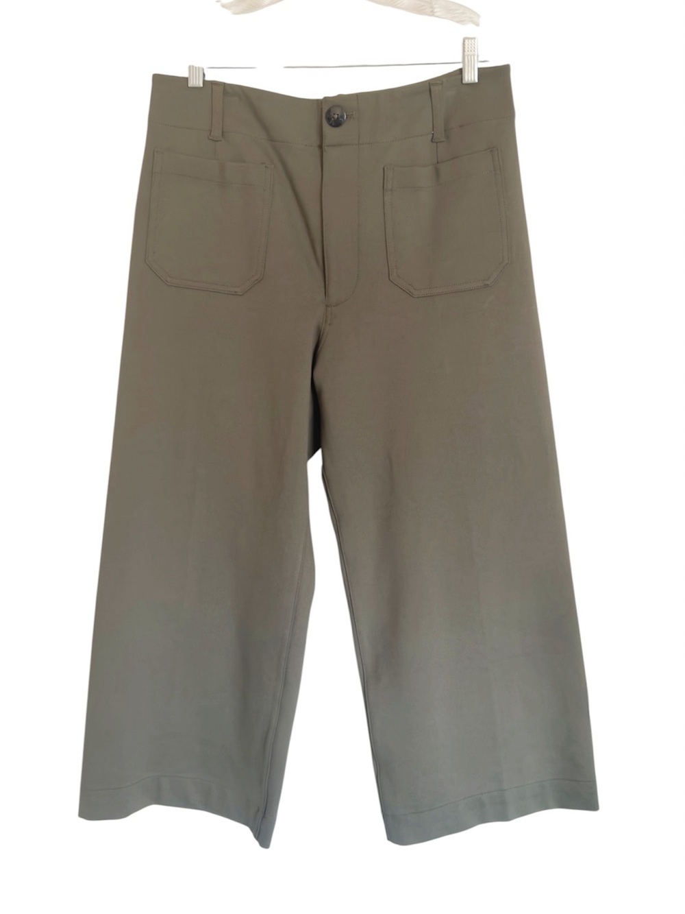 Maeve By Anthropologie The Colette Knit High Rise Wide-Leg Cropped Pants sz 32